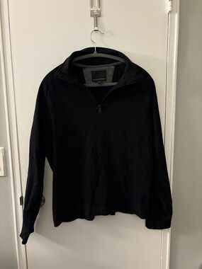 Banana Republic Men's Black Half-Zip Pullover Sweater